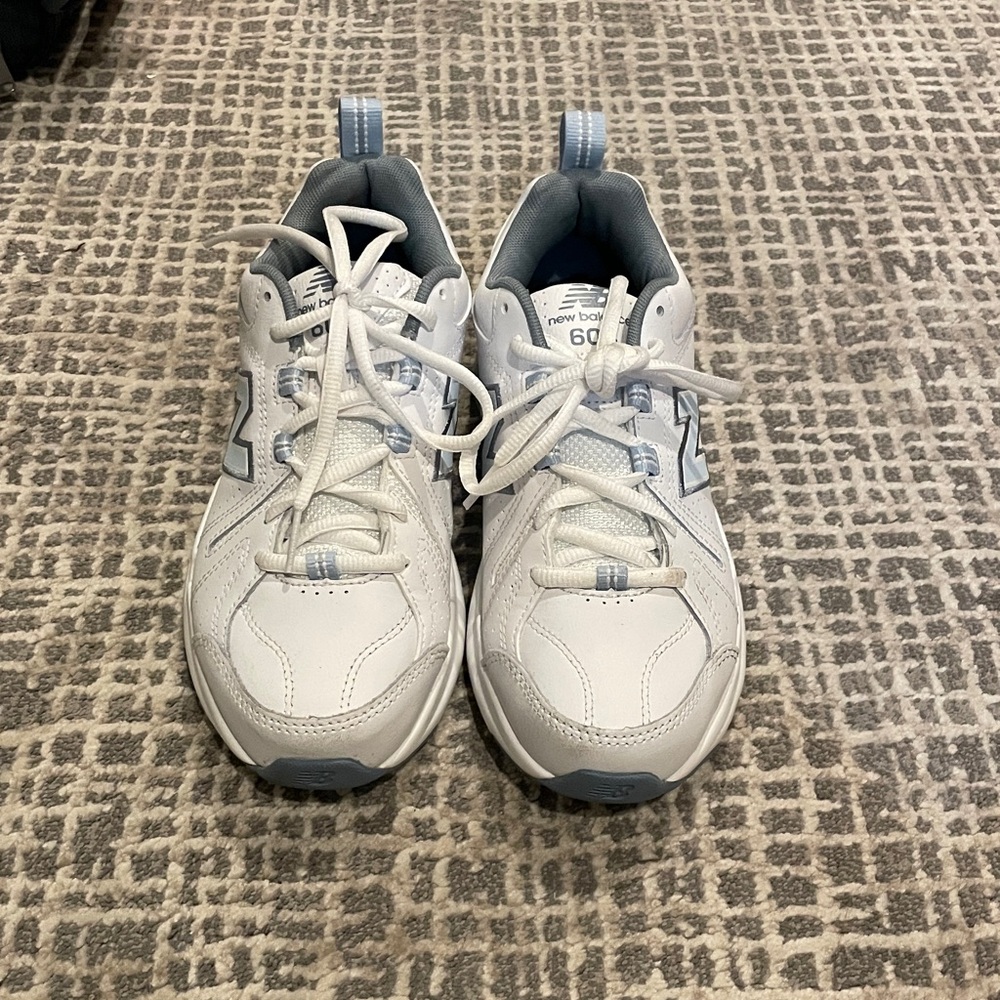 New Balance White and Blue 608